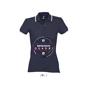 Finitions : Impression numérique quadri sur polo femme Sol's modèle Practice. 
Couleurs aux choix (voir fiche couleur)
panachage couleur possible.
 Avantages : L'impression numérique haute définition avec blanc de soutien permet un rendu de couleu... 